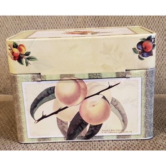 Peach Fruit Themed 3*4*5 Ingredient Recipe Storage Container No Recipe Cards - Picture 3 of 8